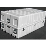 Parker Plastics Shipping Container with Recessed Edge Casters and Lift Off Lid SW 5730-22-T